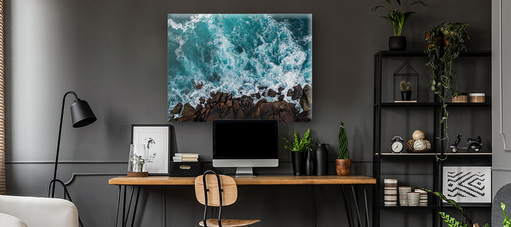 Multiple custom canvas prints display