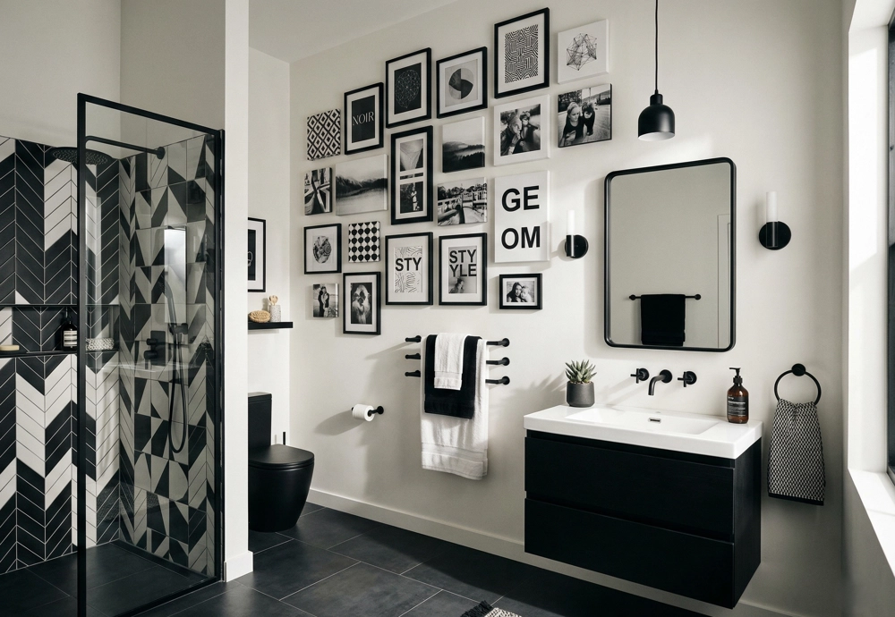 Modern bathroom wall decor inspiration