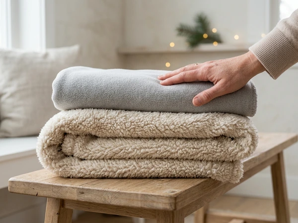 Choosing fleece or plush and the size of a Christmas blanket