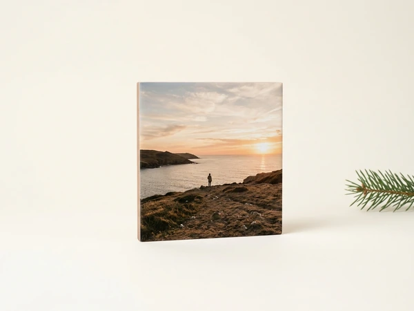 Photo print of a coastal sunset for a colleague