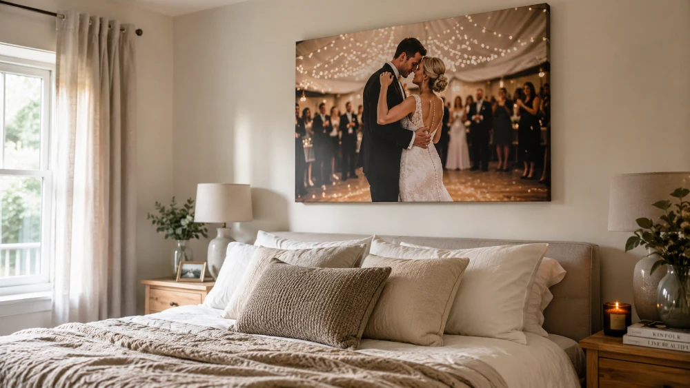 Wedding photo display ideas for a modern UK home