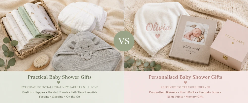 Practical vs Personalised baby shower gifts