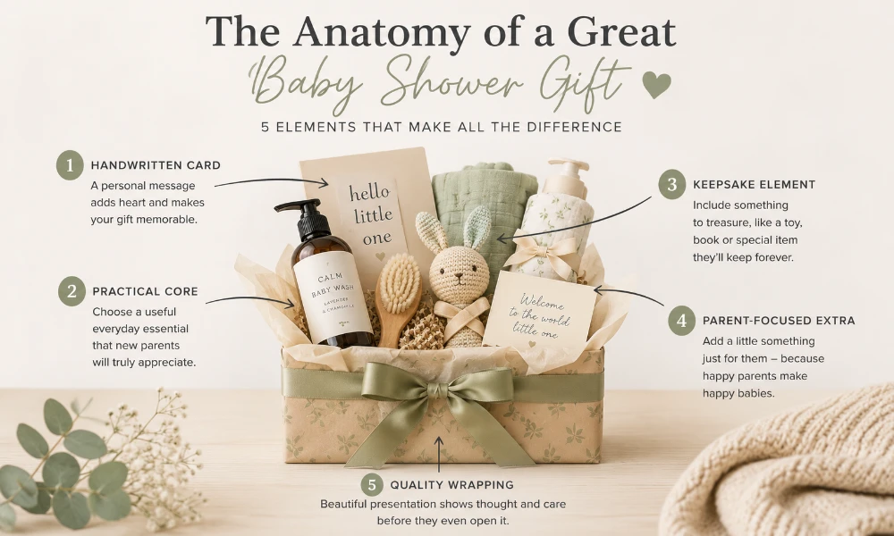 Memorable baby shower gift presentation