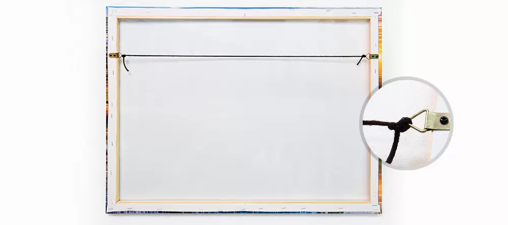 How to Hang Canvas on Wall. Cord for hanging canvas prints.