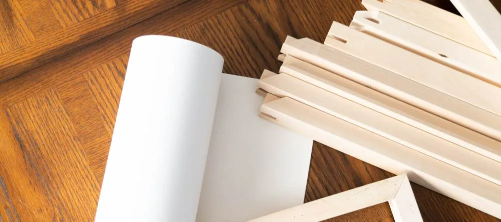 canvas stretching frame and materials