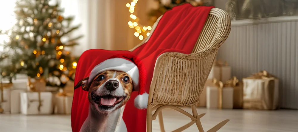 Christmas photo blanket