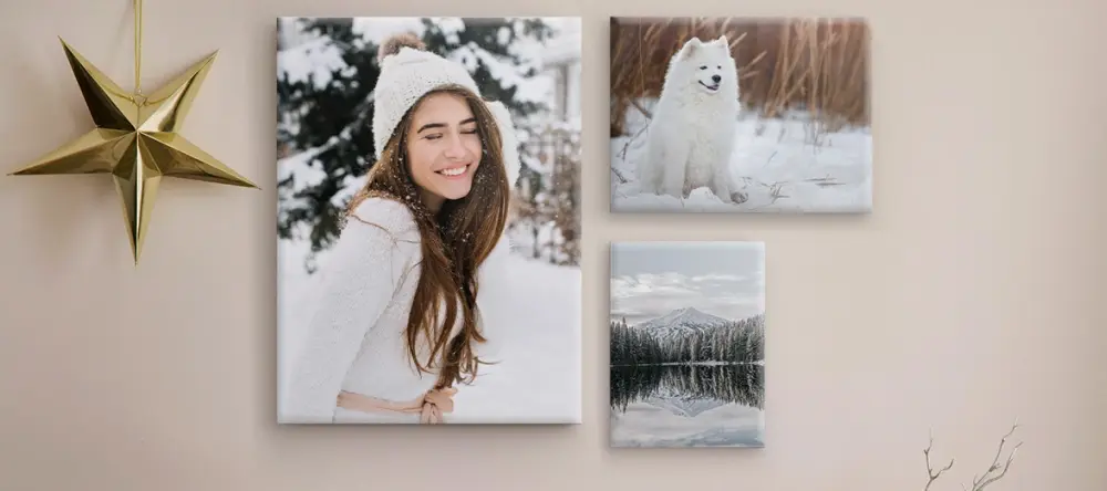 winter custom canvas prints