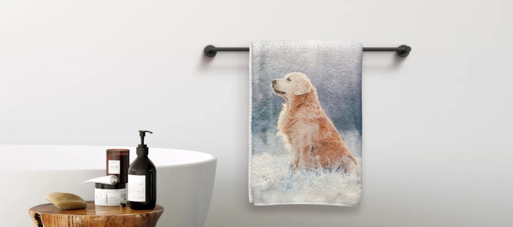 winter custom photo towel