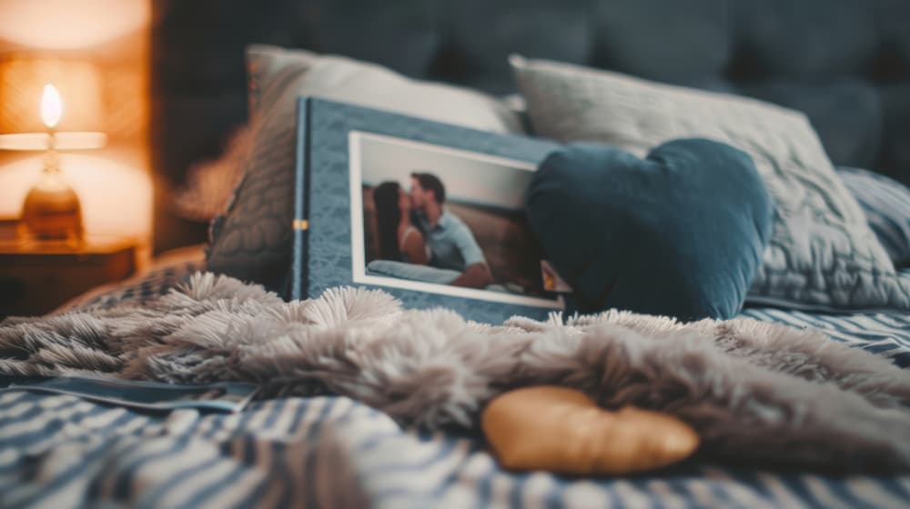 Custom photo book filled with shared memories