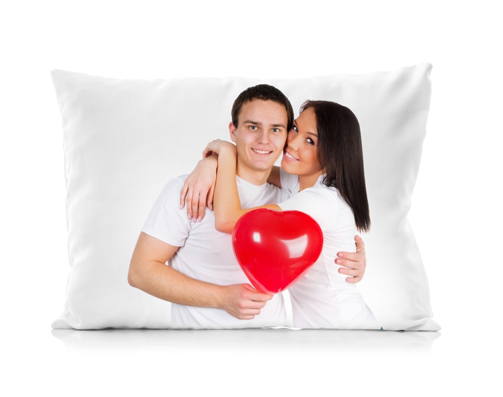 Cozy corner for two with personalized photo pillows and comfort decor