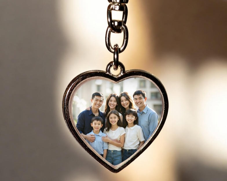 Custom photo keychain as an inexpensive Valentine’s Day gift under $50