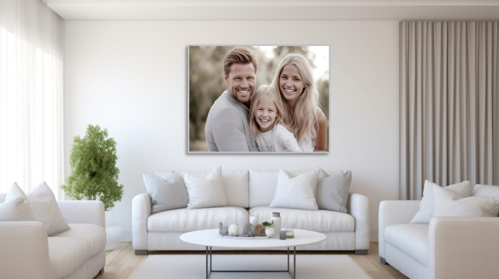 Custom family photo canvas print as a personalized Mother’s Day gift