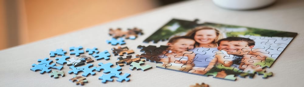 Personalized photo puzzle as a fun Mother’s Day gift idea