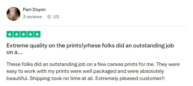 Canvas print review - outstanding job and beautiful results