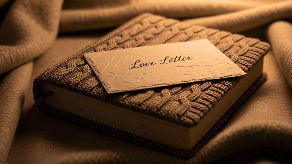 Handwritten love letter as a romantic anniversary gift idea for him