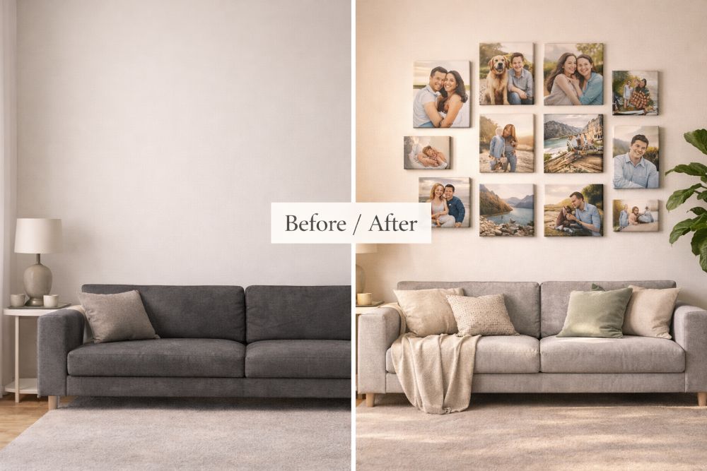 Renter friendly gallery wall ideas