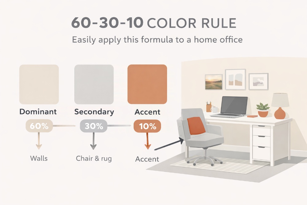 Color palette and design principles for office walls