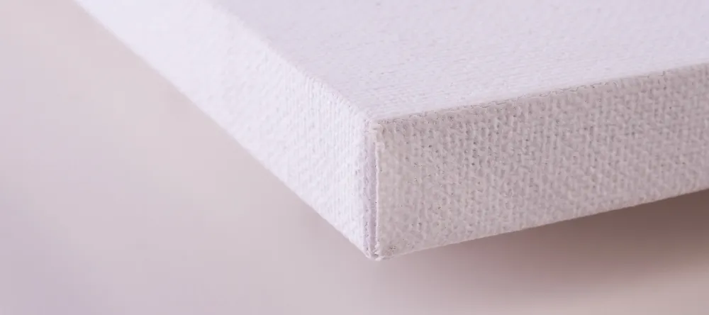 How much does it cost to make a canvas print. Close-up of canvas frame. 