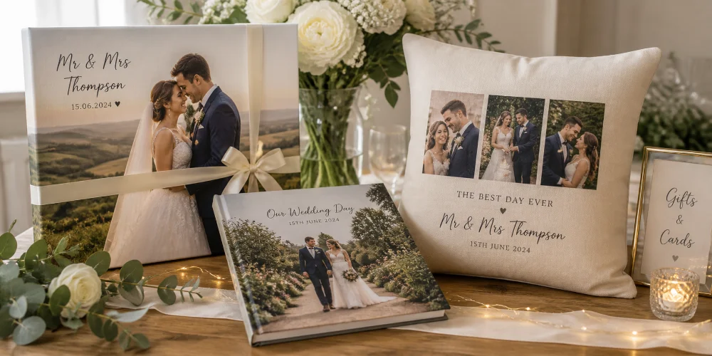 A variety of photo gifts tailored for different recipients