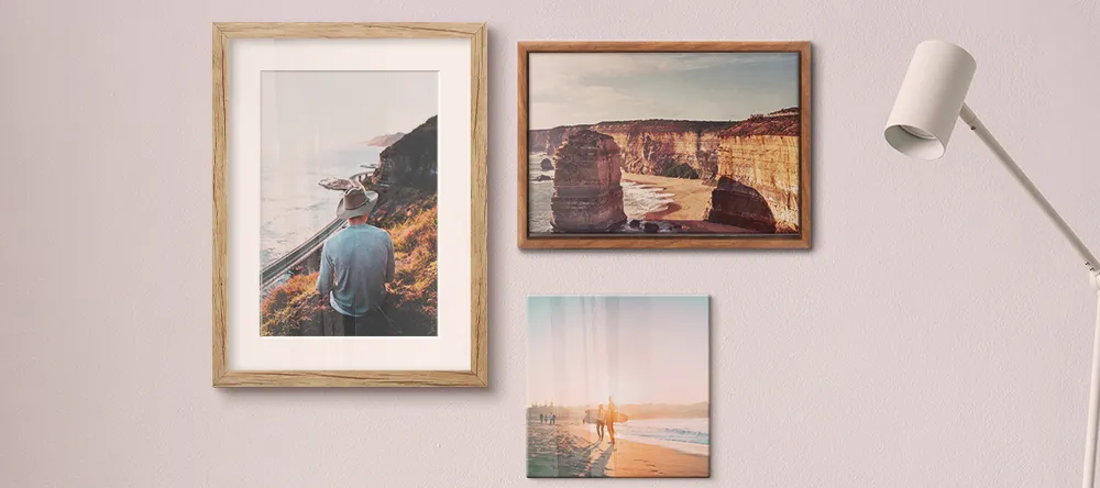 How much does it cost to get canvas framed. Multiple photo prints on wall. 