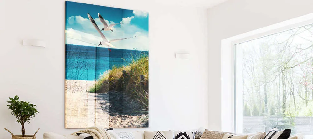 turning photos into acrylic prints beach photo