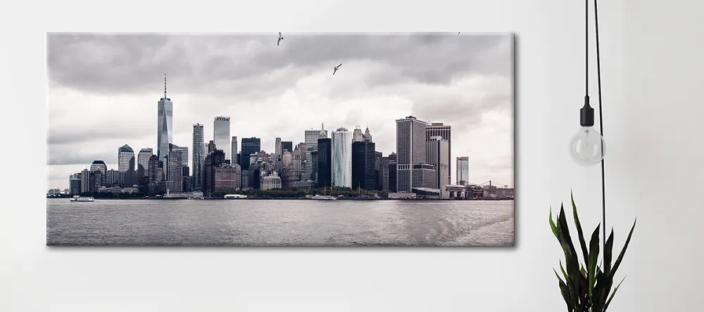 Canvas sizes - which is the best for me? Panorama photo canvas prints with New York skyline.