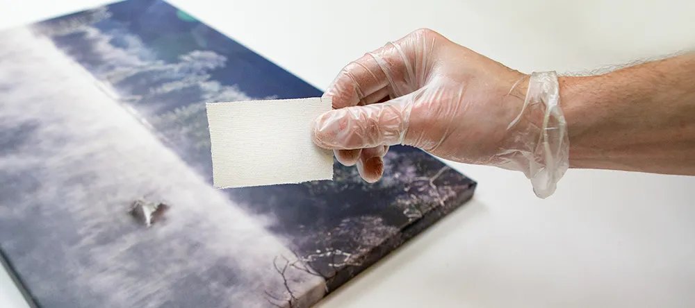 How to fix a ripped canvas. Canvas patch to seal hole on canvas