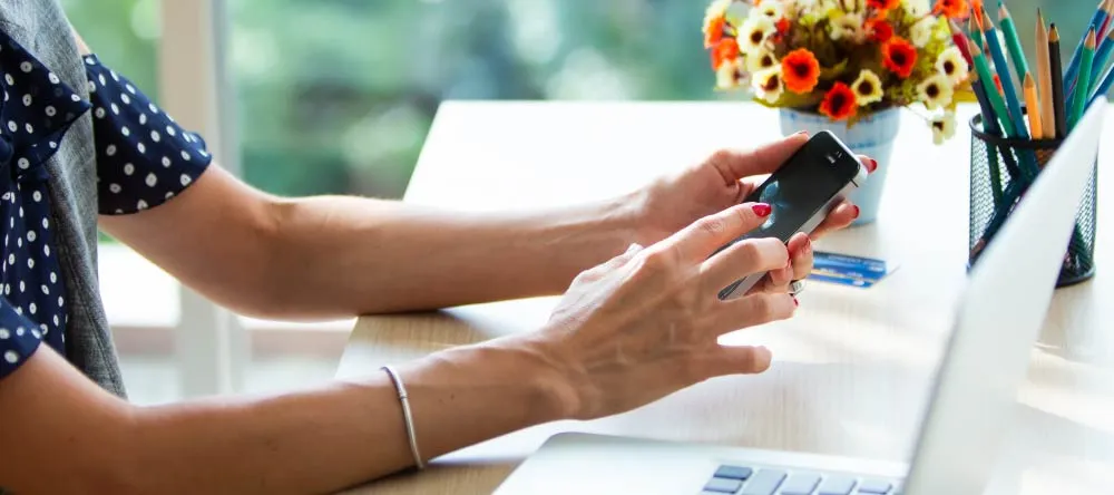 How to Make Canvas Prints. Woman ordering canvas prints online.