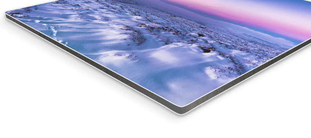 photo aluminum prints aluminum print side view