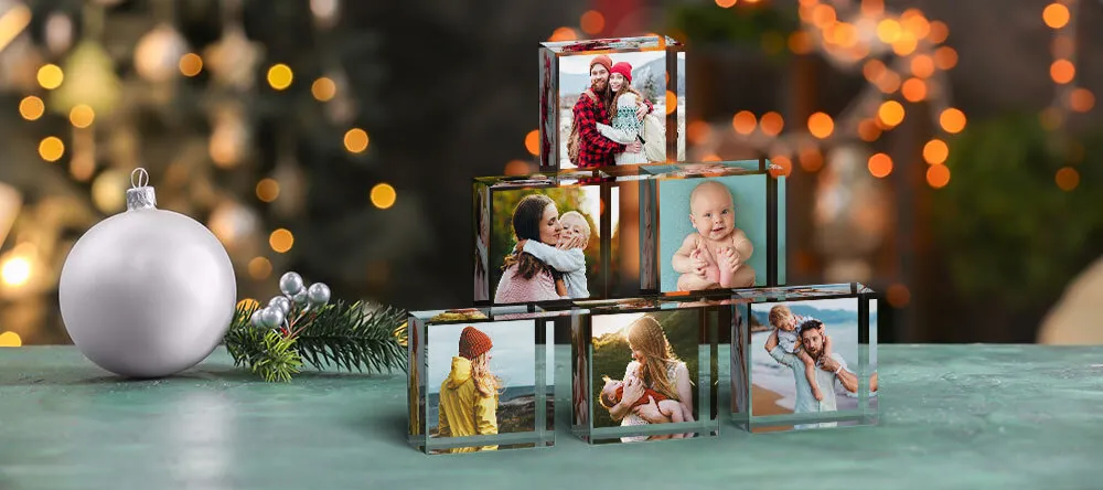 Custom Christmas Gifts on a Budget. Christmas-themed personalized MixBlox.