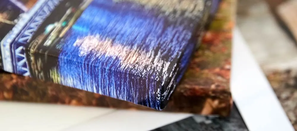 10 Common Myths About Personalized Canvas Prints: Part II. Close-up of gallery-wrapped canvas print.