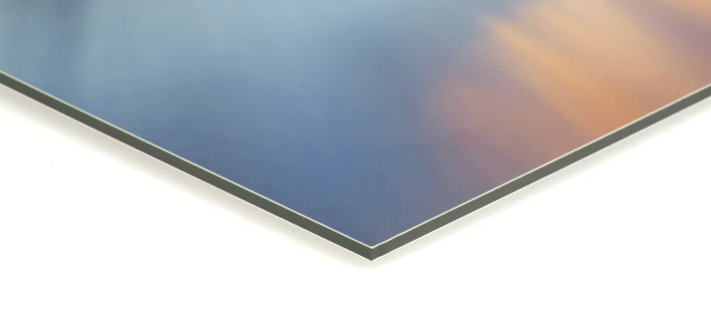 How to Hang Metal Prints. Aluminum phot print close-up.