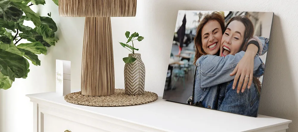 Canvas vs metal print: a metal print displayed in the interior