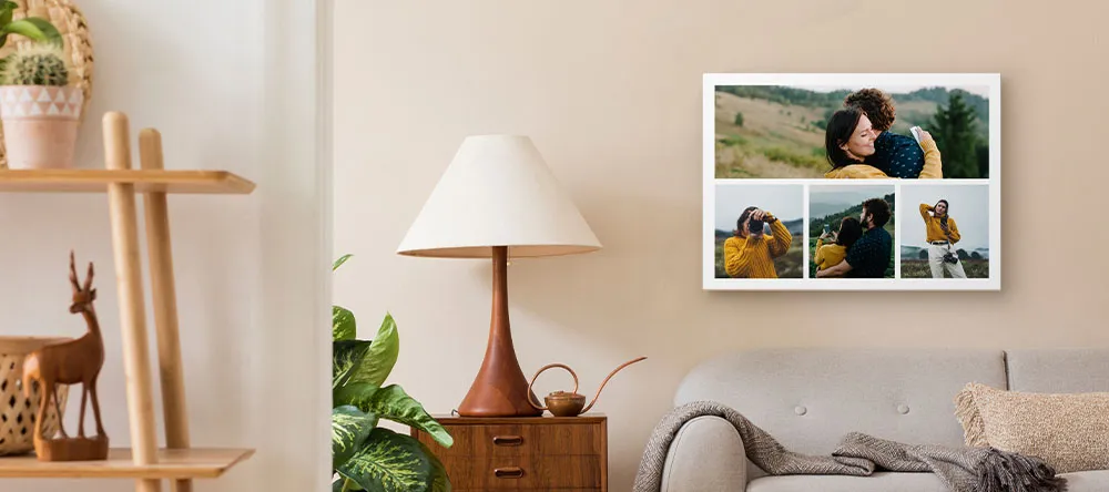 Trendy Canvas Wall Art: a canvas collage displayed on the wall