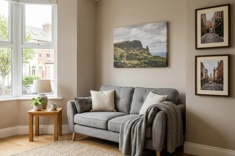 online photo printing belfast – canvas and framed prints in a Belfast living room