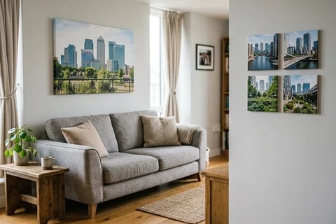 photo prints for a Canary Wharf apartment