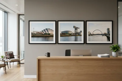 canvas set for a Glasgow office