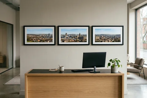 canvas set for a Sheffield office