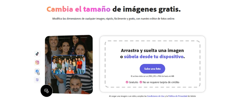 captura de pantalla de la herramienta de recorte en línea de adobe