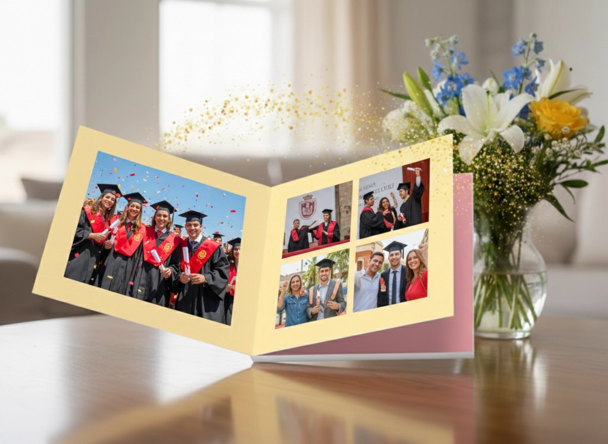 Personalized photo canvas displaying a graduation quote and image, highlighting how to preserve graduation memories as decor.
