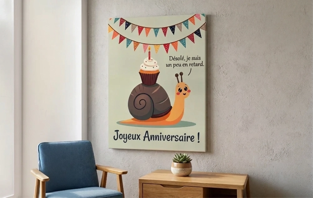 Cadeau photo personnalisé MONOEUVRE, une photo sur toile avec un message