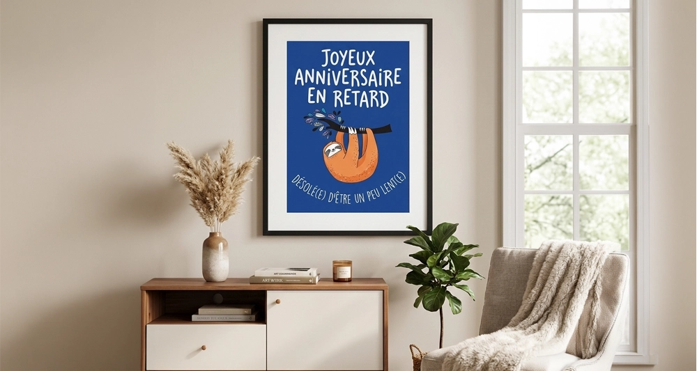 Exemple de cadeau photo encadré de MONOEUVRE avec une dédicace