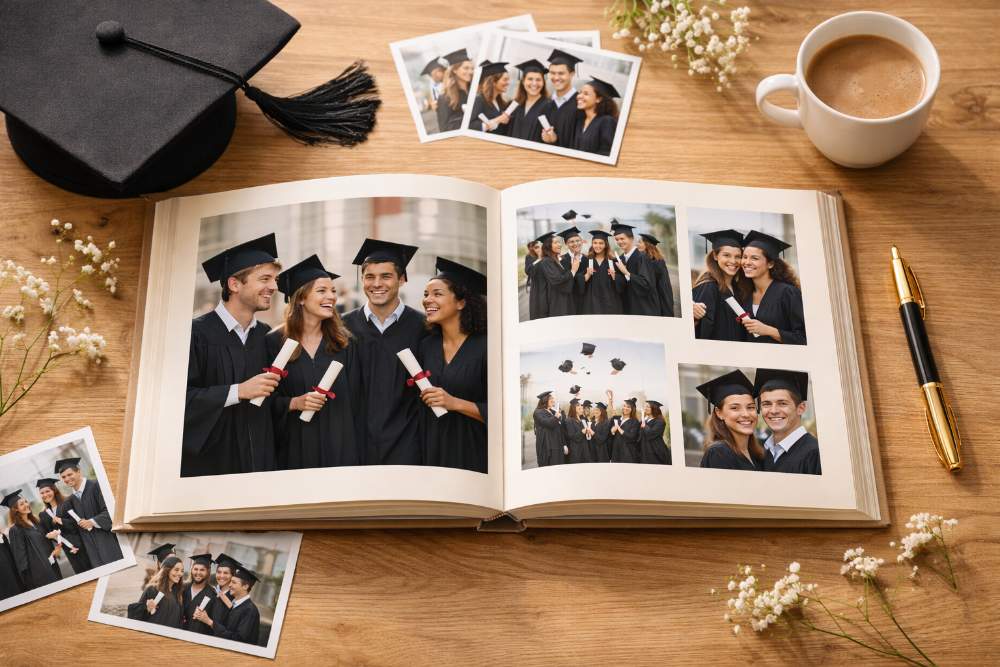Album photo souvenir diplôme