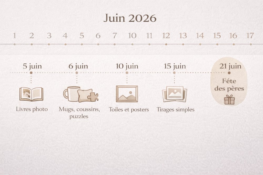 Calendrier de livraison pour la fête des pères 2026
