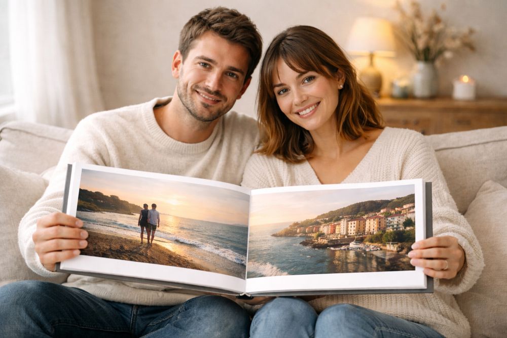 Exemple d'album photo de mariage élégant