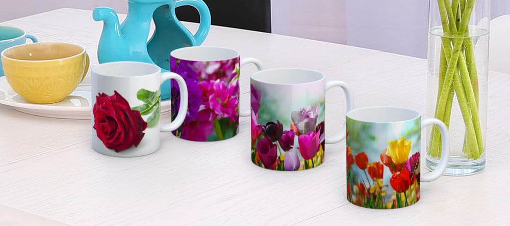 Bringt Farbe in den Alltag – bunte Blumenmotive auf deinen Tassen