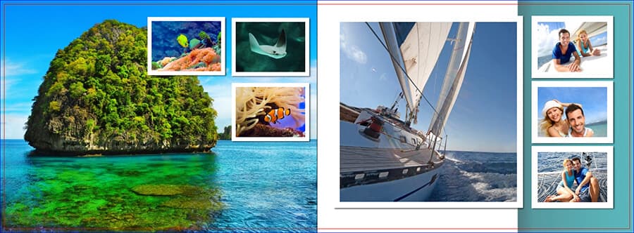 Bild-in-Bild-Kompositionen vermitteln viele Eindrücke auf einer einzigen Seite