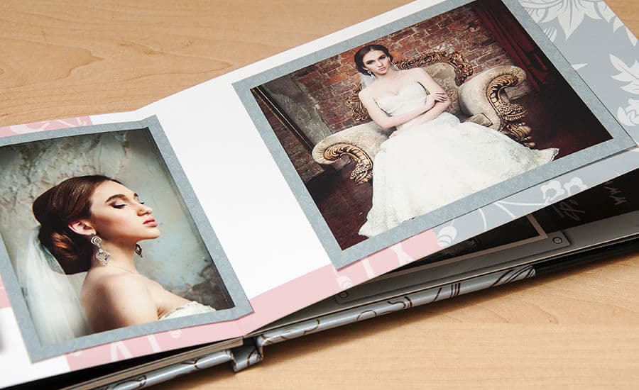 Ein Hochzeitsbuch mit edel gestaltetem Layout – mit unserer Fotobuch-Software ganz einfach