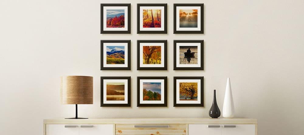 Gleichgroße Bilder in gleichem Abstand als sauberes Raster – ein Blickfang!