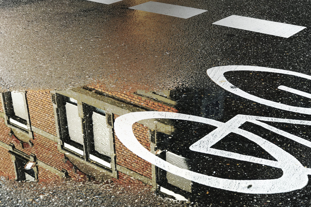 Blick in die pfütze